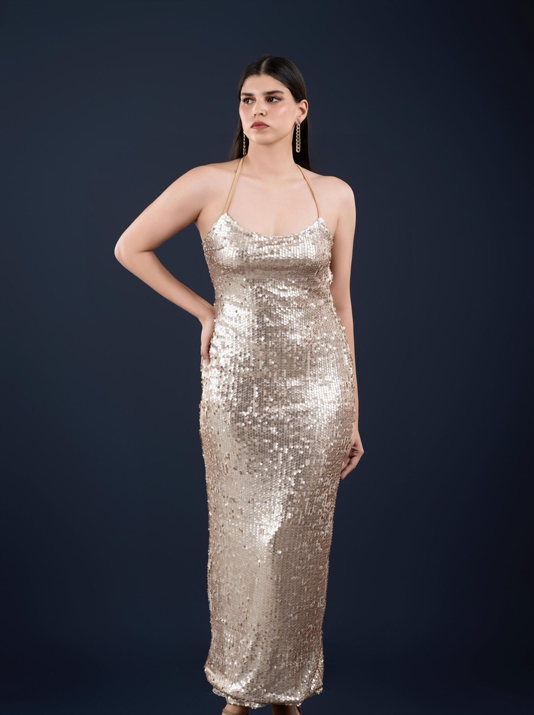 Golden Glamour Dress