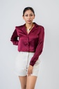 Wine Luxe Crop Shirt 