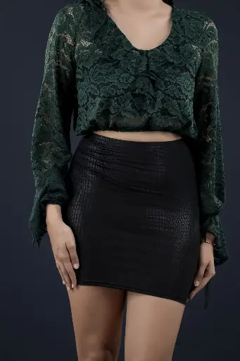Croc Mini Skirt