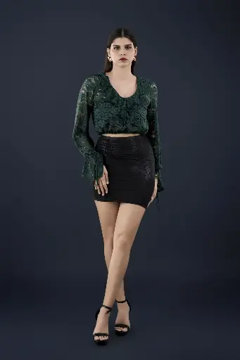 Green Lace Top